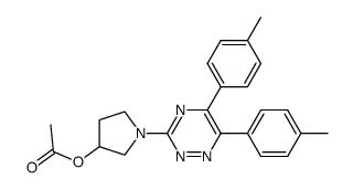 1-[5,6-bis(4-methylphenyl)-1,2,4-triazin-3-yl]-3-pyrrolidinol, acetate (ester) Structure