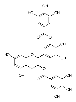 (-)-epigallocatechin 3,3'-di-O-gallate Structure