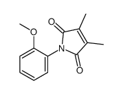 1-(2-methoxyphenyl)-3,4-dimethylpyrrole-2,5-dione结构式