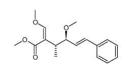 (2Z,3R,4S,5E)-(+)-4-Methoxy-2-(methoxymethylen)-3-methyl-6-phenyl-5-hexensaeure-methylester Structure