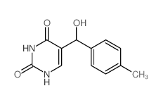 5-[hydroxy-(4-methylphenyl)methyl]-1H-pyrimidine-2,4-dione结构式