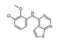 N-(3-chloro-2-methoxyphenyl)thieno[2,3-d]pyrimidin-4-amine Structure