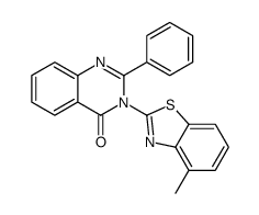 3-(4-methyl-1,3-benzothiazol-2-yl)-2-phenylquinazolin-4-one结构式