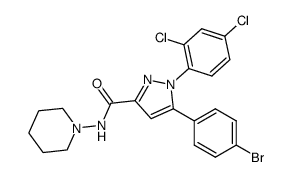 1-(2,4-dichlorophenyl)-5-(4-bromophenyl)-N-(piperidin-1-yl)-1H-pyrazole-3-carboxamide Structure