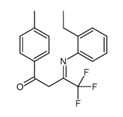 3-(2-ethylphenyl)imino-4,4,4-trifluoro-1-(4-methylphenyl)butan-1-one Structure