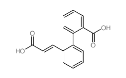 2-[2-[(E)-2-carboxyethenyl]phenyl]benzoic acid Structure