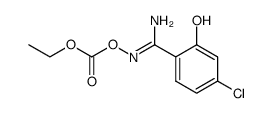 4-chloro-N-ethoxycarbonyloxy-2-hydroxy-benzamidine Structure