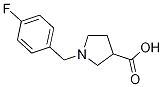 1-(4-FLUOROBENZYL)PYRROLIDINE-3-CARBOXYLICACID结构式