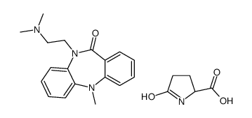 5-oxo-L-proline, compound with 10-[2-(dimethylamino)ethyl]-5,10-dihydro-5-methyl-11H-dibenzo[b,e][1,4]diazepin-11-one (1:1)结构式