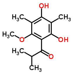 2,6-Dimethyl-3-O-methyl-4-isobutyrylphloroglucinol结构式