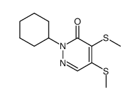 2-cyclohexyl-4,5-bis-methylsulfanyl-2H-pyridazin-3-one结构式