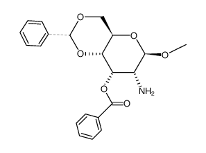 3-Benzoyl-4,6-benzyliden-methyl-β-D-allosaminid结构式