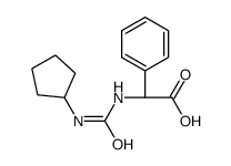 (2R)-2-(cyclopentylcarbamoylamino)-2-phenyl-acetic acid结构式