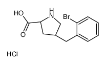 (R)-γ-(2-bromo-benzyl)-L-prolineoHCl结构式