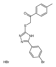 3-(p-Bromophenyl)-5-(p-methylphenacylthio)-s-triazole hydrobromide Structure