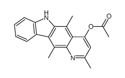 4-acetoxy-2,5,11-trimethyl-6H-pyrido<3,2-b>carbazole结构式