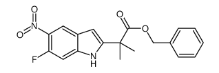 2-(6-氟-5-硝基-1H-吲哚-2-基)-2-甲基丙酸苄酯图片