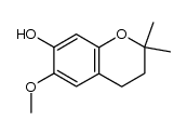 3,4-dihydro-6-methoxy-2,2-dimethyl-2H-1-benzopyran-7-ol结构式