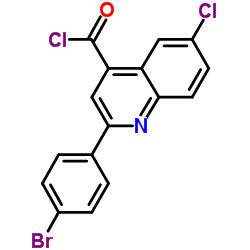 2-(4-Bromophenyl)-6-chloro-4-quinolinecarbonyl chloride结构式