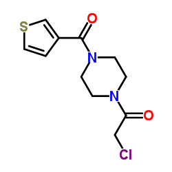 2-Chloro-1-[4-(thiophene-3-carbonyl)-piperazin-1-yl]-ethanone structure