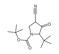 tert-butyl 2-tert-butyl-4-cyano-3-oxopyrrolidine-1-carboxylate Structure