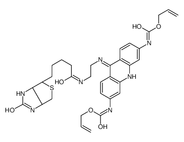 2,7-Bis(alloxycarbonylamino)-9-(biotinylaminoethylamino)acridine structure