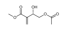 (S) methyl 4-acetoxy-3-hydroxy-2-methylenebutanoate结构式