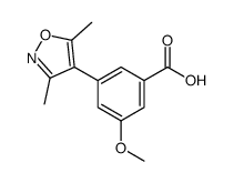 3-(3,5-dimethyl-1,2-oxazol-4-yl)-5-methoxybenzoic acid结构式