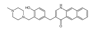 3-[[4-hydroxy-3-[(4-methylpiperazin-1-yl)methyl]phenyl]methyl]-1H-benzo[g]quinolin-4-one Structure