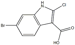 6-bromo-2-chloro-1H-indole-3-carboxylic acid结构式