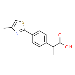 α-Methyl-4-(4-methyl-2-thiazolyl)benzeneacetic acid结构式