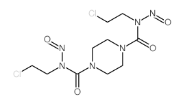 N,N-bis(2-chloroethyl)-N,N-dinitroso-piperazine-1,4-dicarboxamide structure