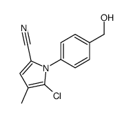 5-Chloro-1-(4-(hydroxymethyl)phenyl)-4-methyl-1H-pyrrole-2-carbonitrile结构式