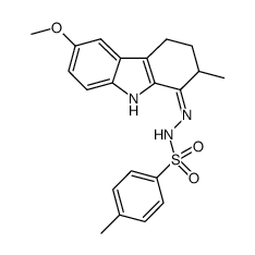 N'-(6-methoxy-2-methyl-2,3,4,9-tetrahydro-1H-carbazol-1-ylidene)-4-methylbenzenesulfonohydrazide Structure