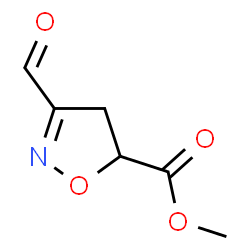 5-Isoxazolecarboxylic acid, 3-formyl-4,5-dihydro-, methyl ester (9CI) Structure