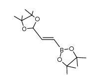 (E)-4,4,5,5-tetramethyl-2-(2-(4,4,5,5-tetramethyl-1,3-dioxolan-2-yl)vinyl)-1,3,2-dioxaborolane Structure