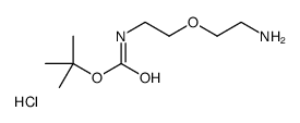 (2-(2-氨基乙氧基)乙基)氨基甲酸叔丁酯盐酸盐结构式