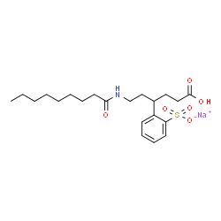 sodium 4-sulfophenyl-6-((1-oxononyl)amino)hexanoate结构式