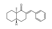 (4aS,8aR,E)-2-benzylidene-8a-methyloctahydronaphthalen-1(2H)-one Structure