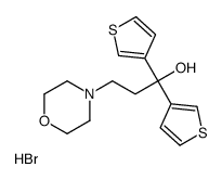 3-morpholin-4-yl-1,1-di(thiophen-3-yl)propan-1-ol,hydrobromide Structure