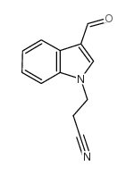 3-(3-甲酰基-1H-1-吲哚)丙腈结构式