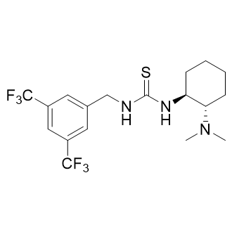 1-(3,5-双(三氟甲基)苄基)-3-((1S,2S)-2-(二甲基氨基)环己基)硫脲结构式