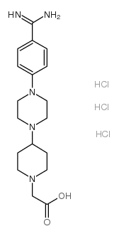 4-[4-[4-(AMINOIMINOMETHYL)PHENYL]-1-PIPERAZINYL]-1-PIPERIDINEACETIC ACID TRIHYDROCHLORIDE picture