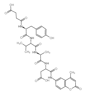 Suc-Tyr-Val-Ala-Asp-AMC结构式