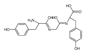 (2S)-2-[[2-[[(2S)-2-amino-3-(4-hydroxyphenyl)propanoyl]amino]acetyl]amino]-3-(4-hydroxyphenyl)propanoic acid结构式