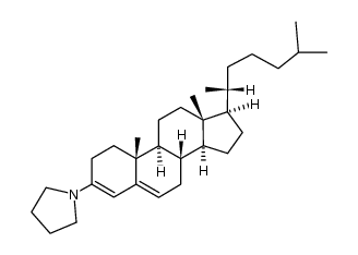 1-cholesta-3,5-dien-3-yl-pyrrolidine结构式