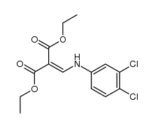 diethyl 2-(((3,4-dichlorophenyl)amino)methylene)malonate结构式