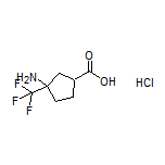 3-Amino-3-(trifluoromethyl)cyclopentanecarboxylic Acid Hydrochloride Structure