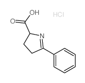 2H-Pyrrole-2-carboxylicacid, 3,4-dihydro-5-phenyl-, hydrochloride (1:1) Structure