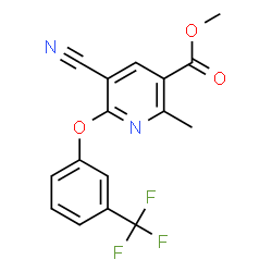 Methyl 5-cyano-2-methyl-6-[3-(trifluoromethyl)phenoxy]nicotinate结构式